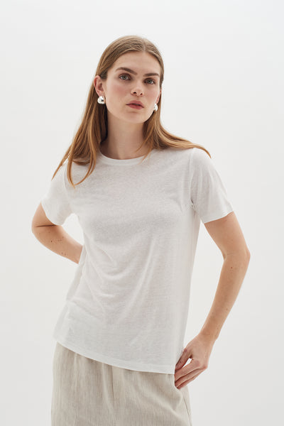 ElisabethIW Alma Tshirt Pure white - 30109375 Thumbnail