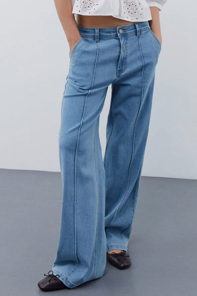 SNOS430 BUKSER Light Blue Denim - SNOS430 Thumbnail