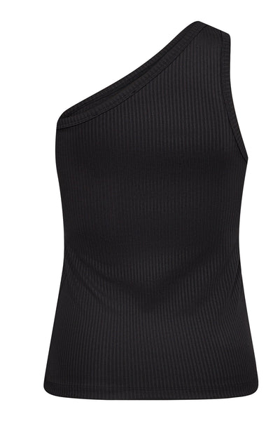 RiettaCC Rib Asym Tank 96-Black - 33073 Thumbnail