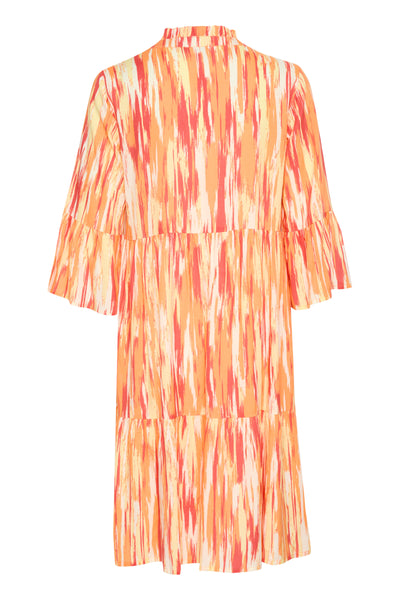 KAarina Dress Yellow/Orange Abstract Print - 10552341 Thumbnail