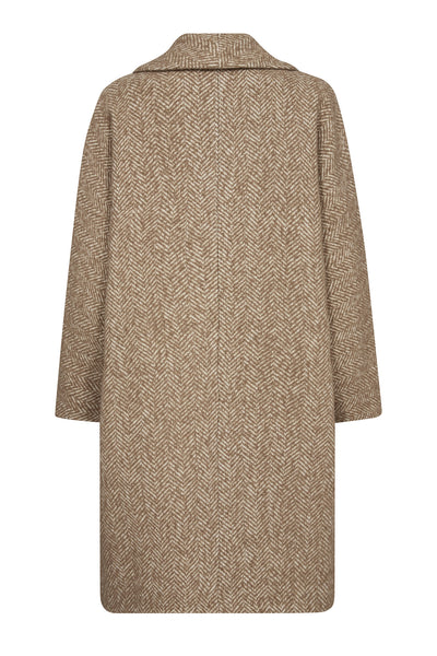 MMAdelaide Herringbone Coat Tannin - 164490 Thumbnail
