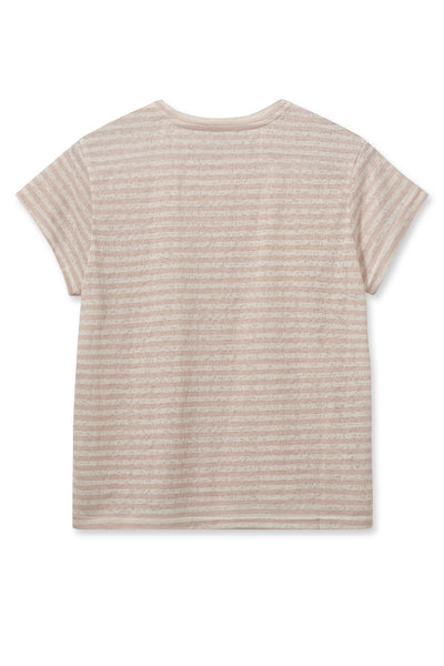 MMNan O-SS Stripe Tee Rose Smoke - 165330 Thumbnail