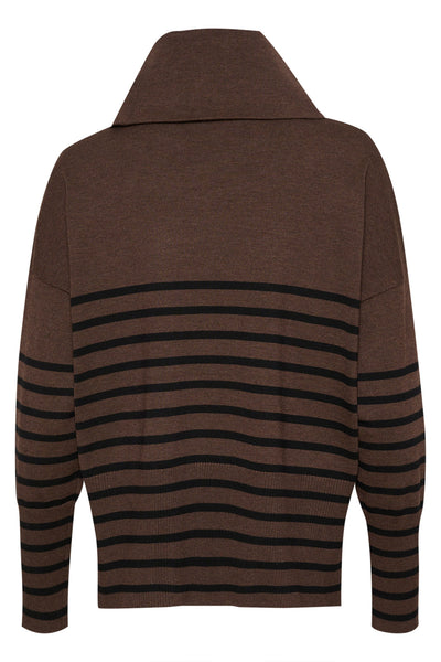 GrilaSZ Cowlneck Pullover Dark Oak Melange Thumbnail
