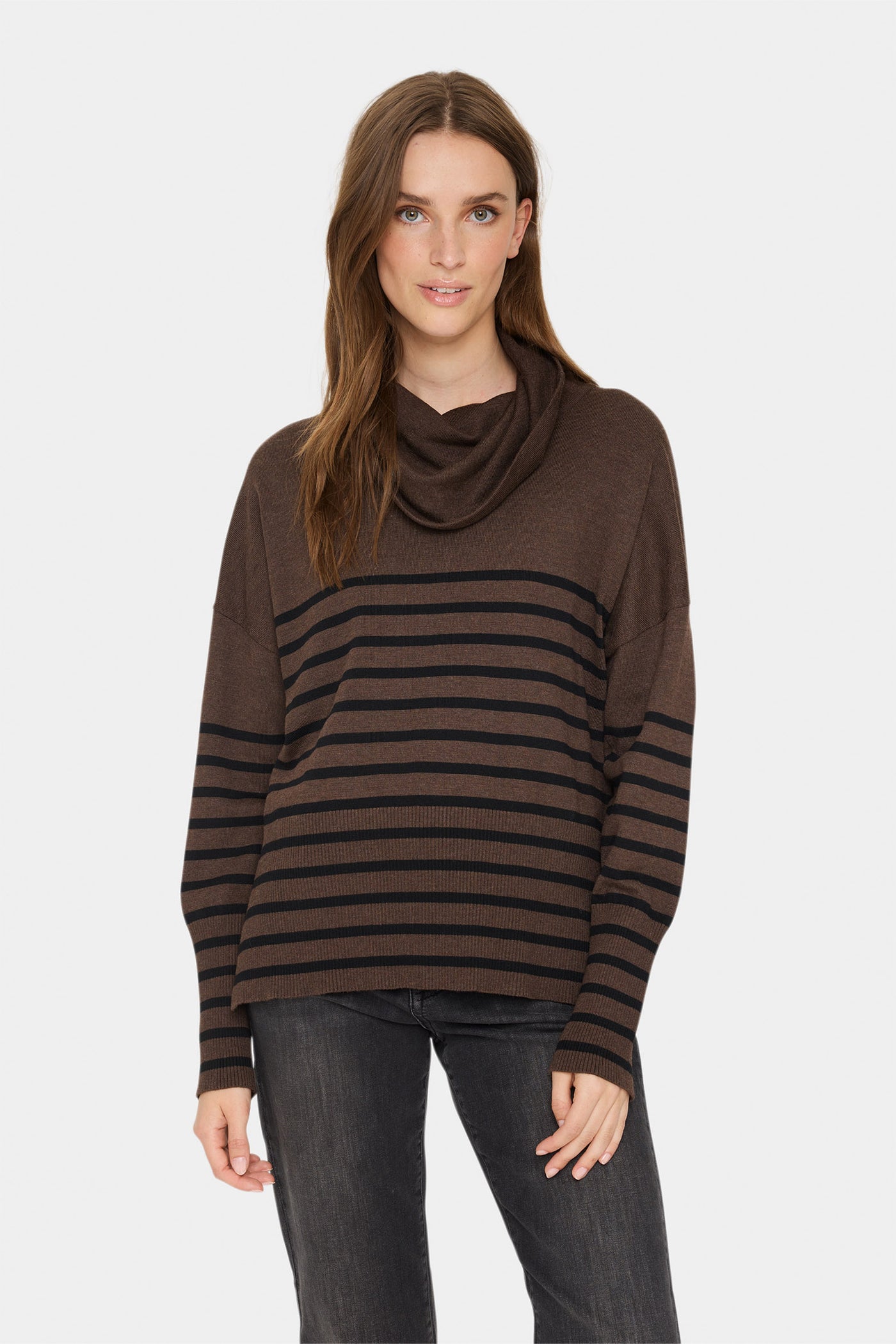 GrilaSZ Cowlneck Pullover Dark Oak Melange
