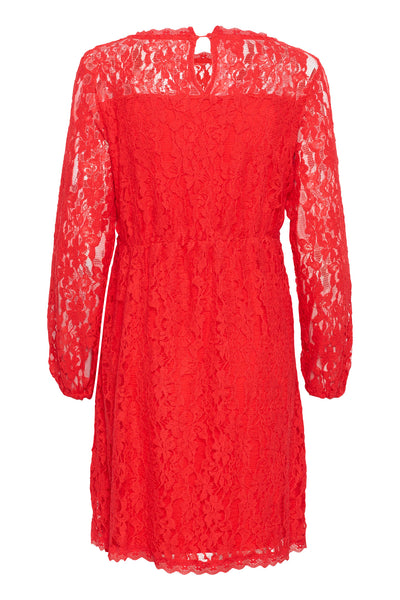 CRKit Lace LS Dress - Zally fi High Risk Red - 10612366 Thumbnail