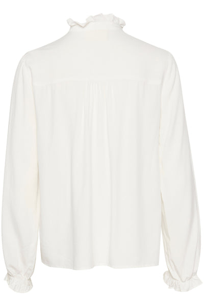 CRVenea Frill Shirt Snow White - 10613007 Thumbnail