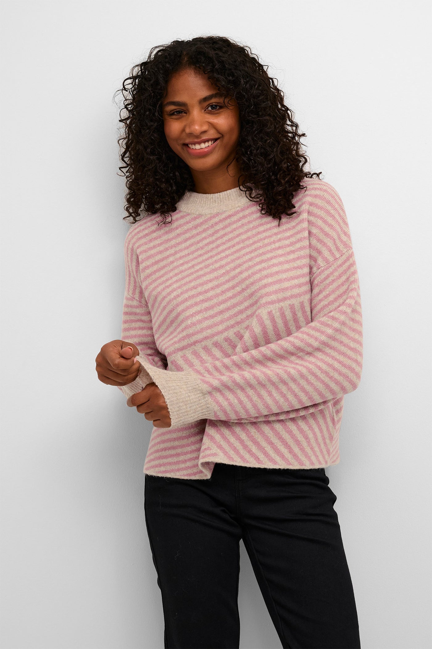 KAverana Knit Pullover Feather gray mel. / Rosa - 10509061