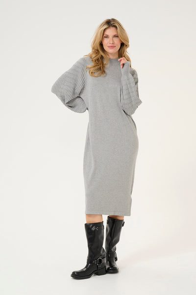 KAnanna Knit Dress Grey Melange - 10509106 Thumbnail