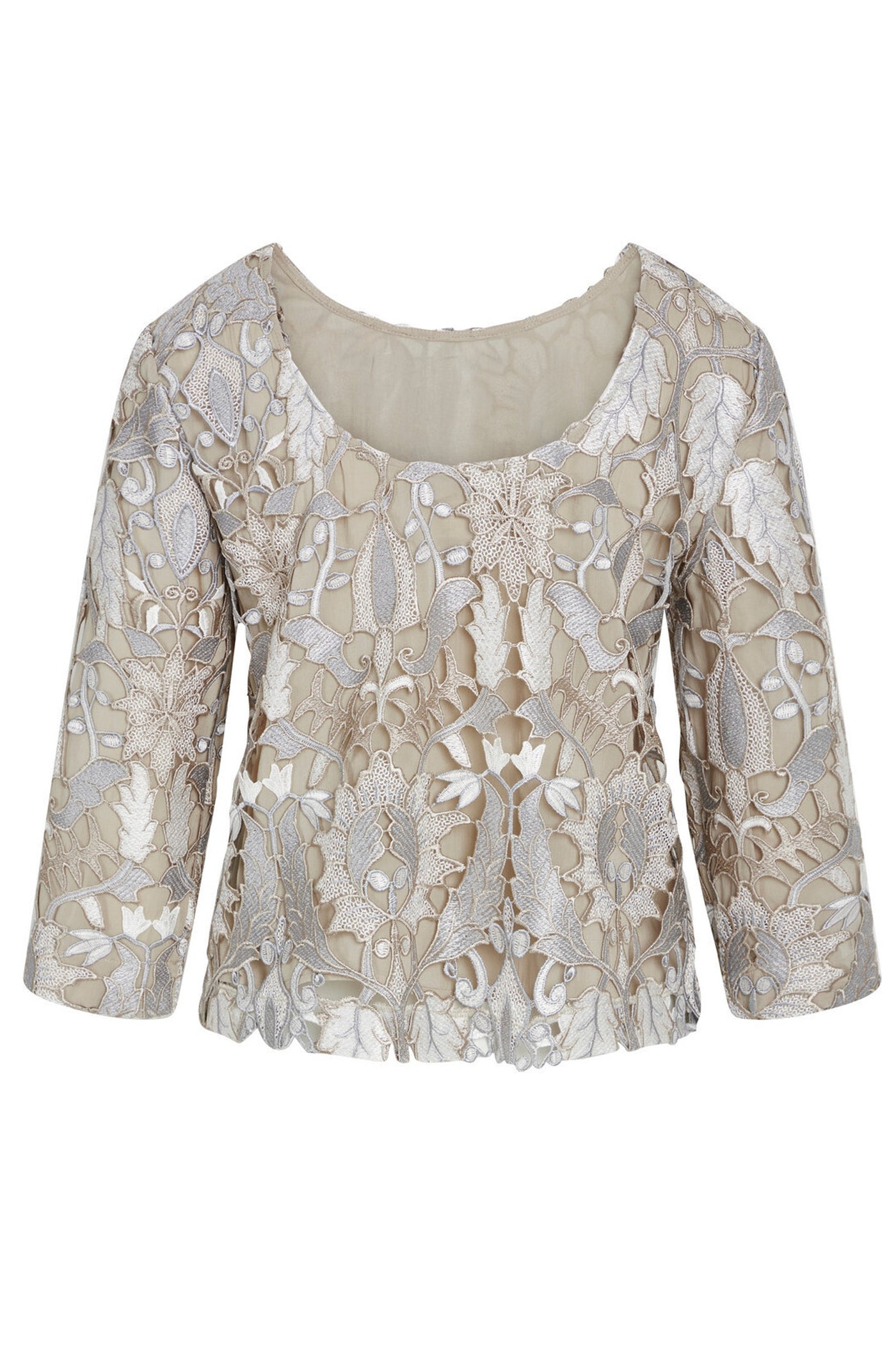 AbutilonBBIgnara blouse Silver Beige - BBW4047