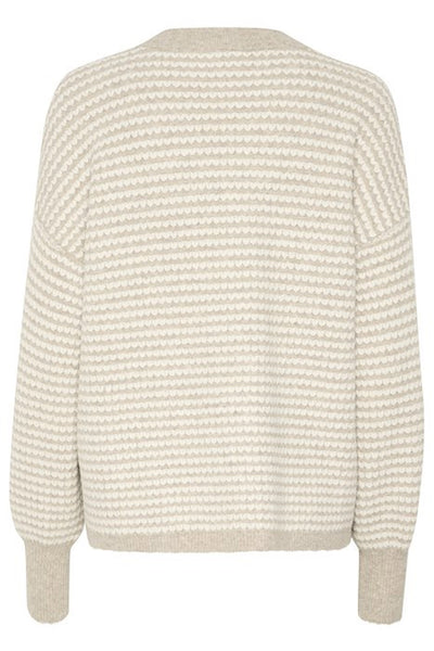 KAellery Knit Pullover Feather Grey/ Chalk Structure - 10509032 Thumbnail
