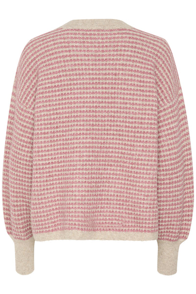 KAellery Knit Pullover Feather Gray/ Rose Structure - 10509032 Thumbnail