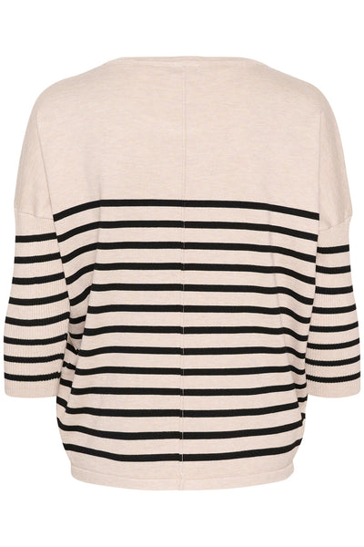 MilaSZ R-neck St. Pullover Gray Morn Mila Stripe - 30513769 Thumbnail