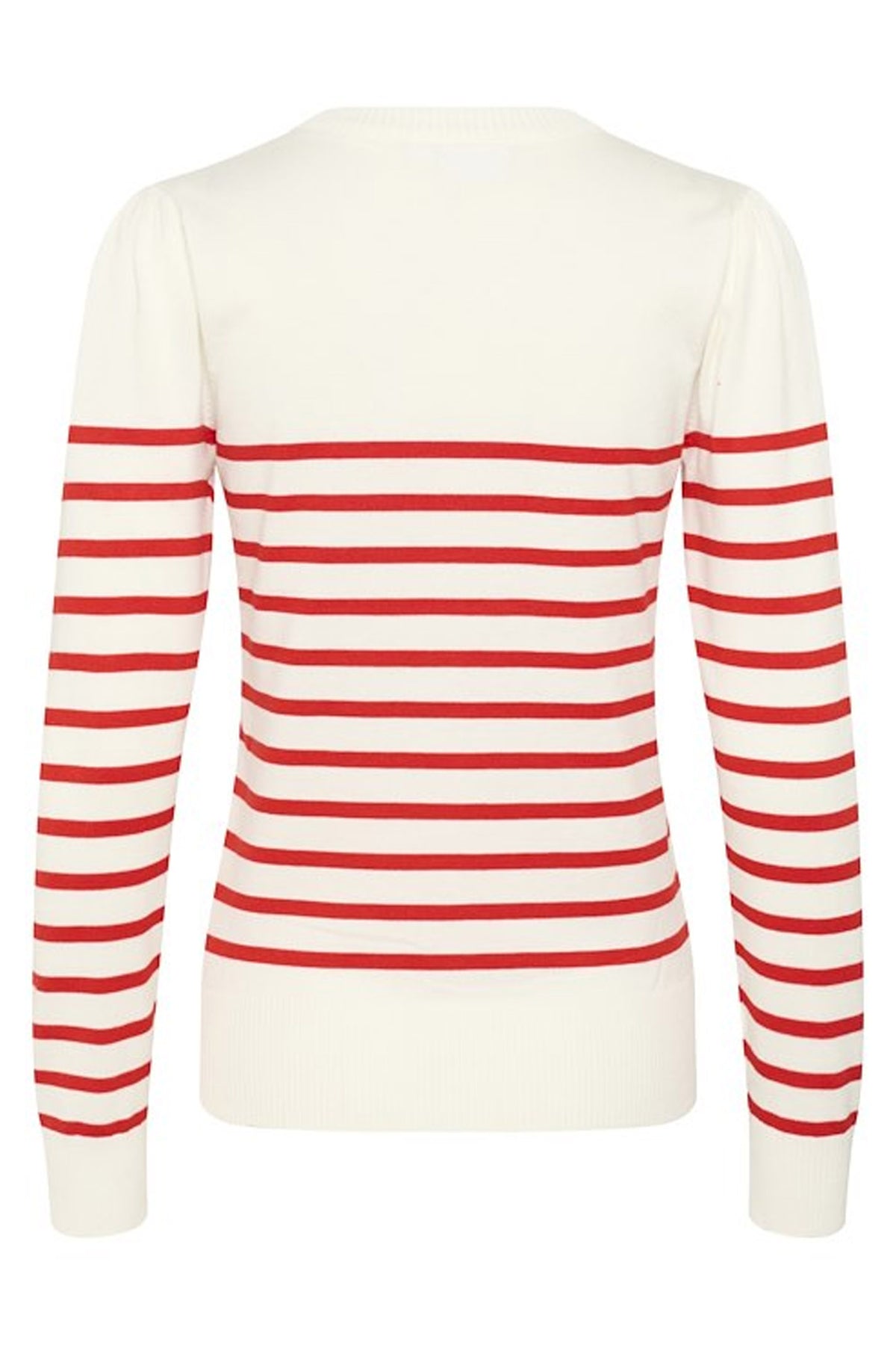 MilaSZ LS Striped Pullover Ice and f. scarlet stripe - 30513771