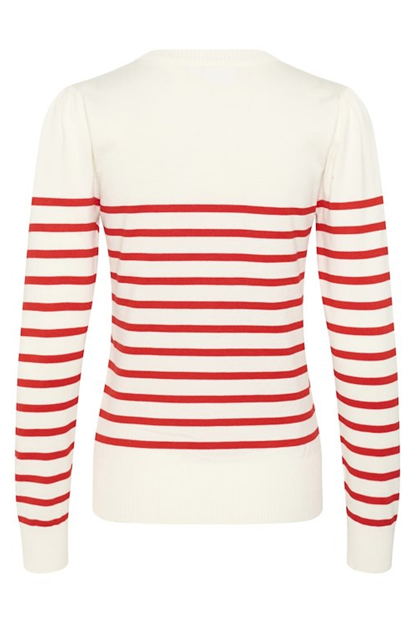 MilaSZ LS Striped Pullover Ice and f. scarlet stripe - 30513771