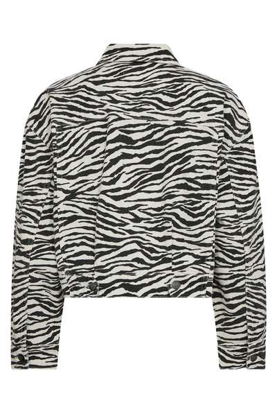 ZionCC Zebra Crop Jacket 1196-OffWhite-B - 30253 Thumbnail