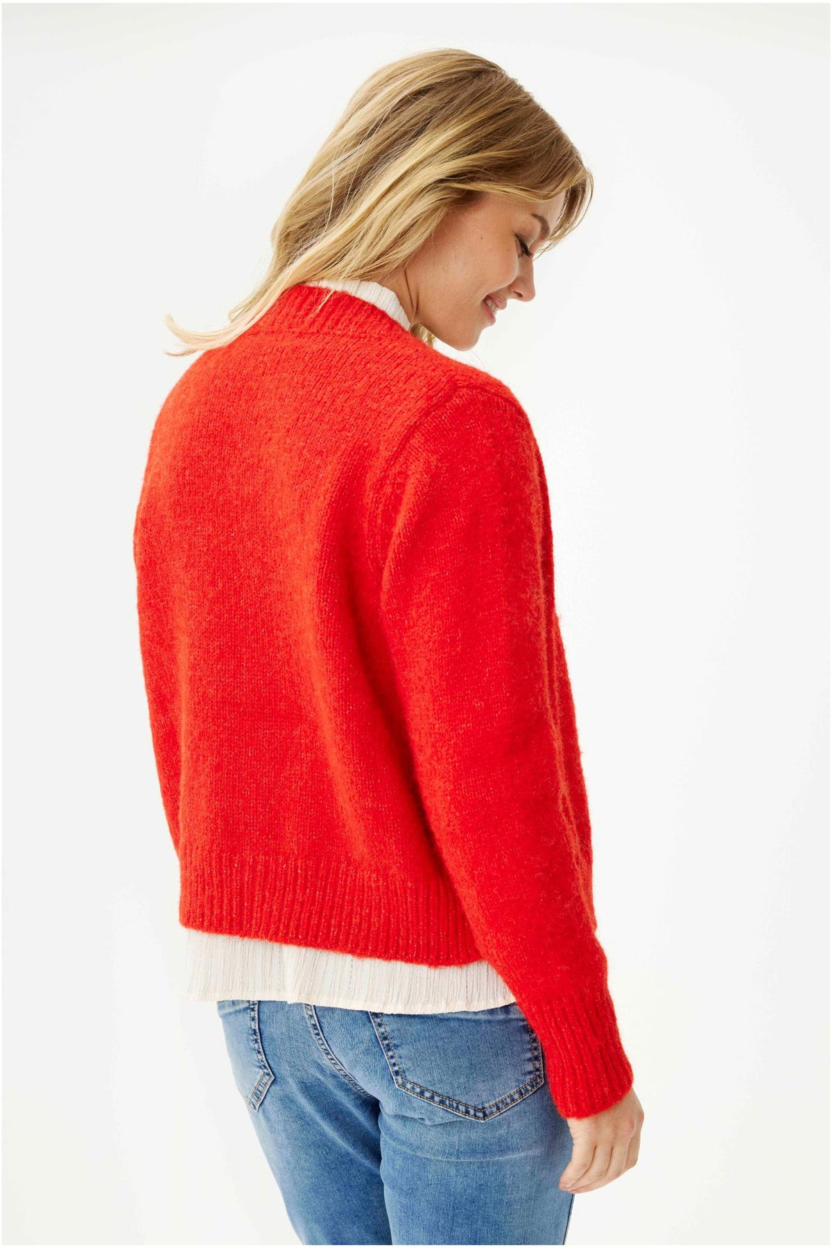 Louisa knit cardigan Red