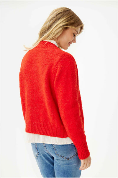 Louisa knit cardigan Red Thumbnail