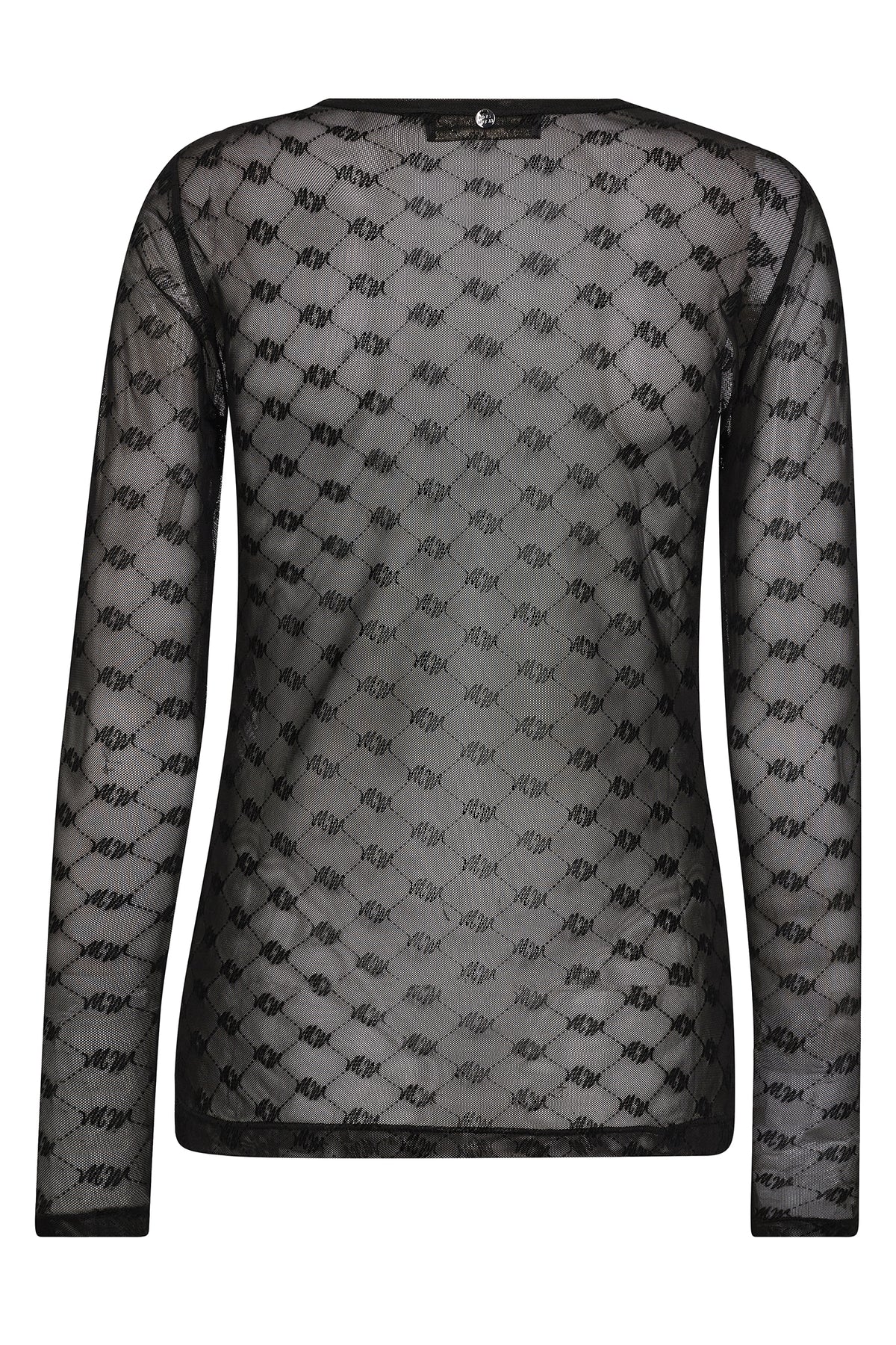 MMLoretta Velvet Mesh Blouse Black - 167640