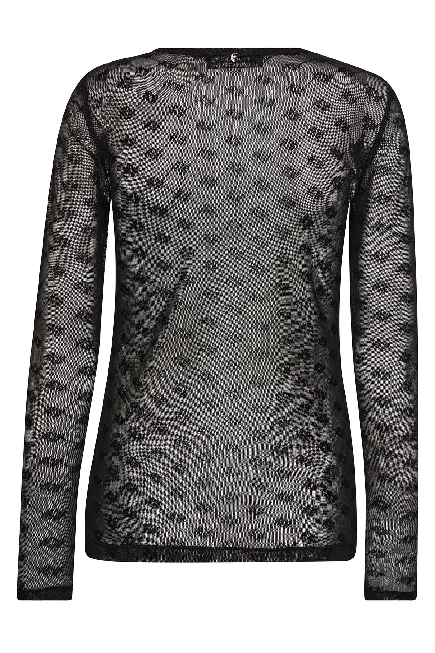 MMLoretta Velvet Mesh Blouse Black - 167640