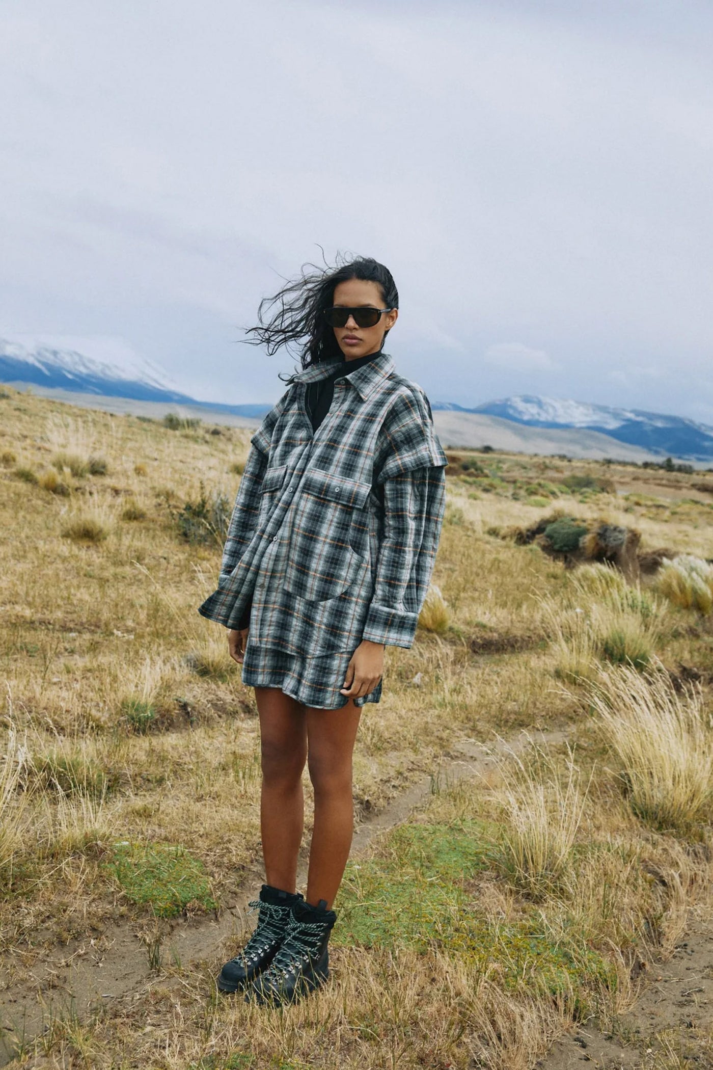 Sevara Grey Check