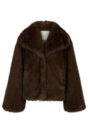 Stephanie Faux Fur Brown - 162628