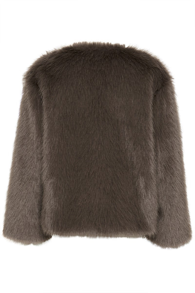 KBSerenity Fur Jacket Chocolate Chip - 10105337 Thumbnail