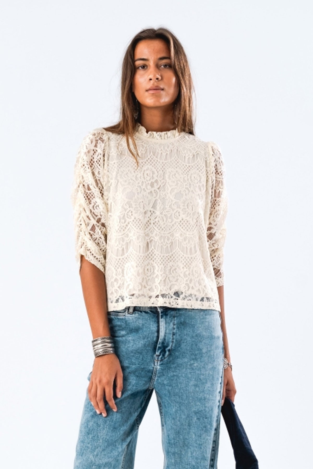LilouLL Blouse 3/4 02 Creme - 24508-1018