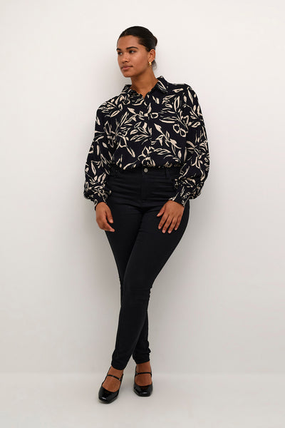 KCflora Shirt Black/Sand Painted Flower - 10582552 Thumbnail