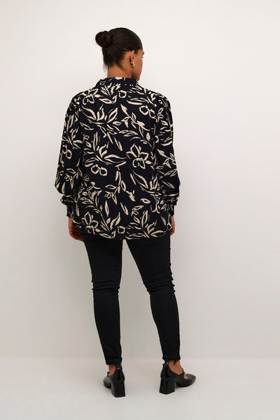 KCflora Shirt Black/Sand Painted Flower - 10582552 Thumbnail