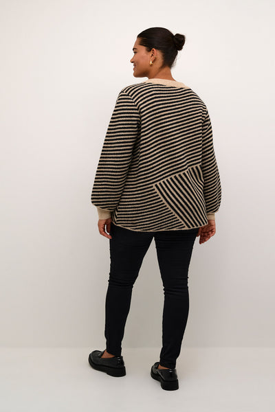 KCverina Knit Pullover Feather Gray Melange / Black - 10582595 Thumbnail