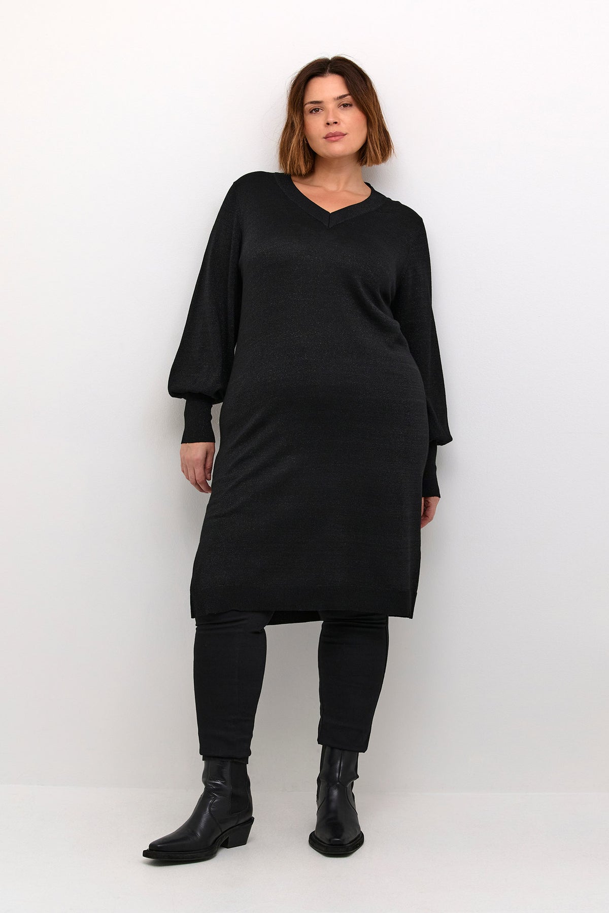 KCregitta Knit Dress Black Metallic - 10582771