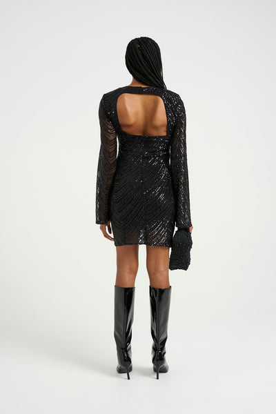 GliraGZ short dress Black sequins - 10909574 Thumbnail