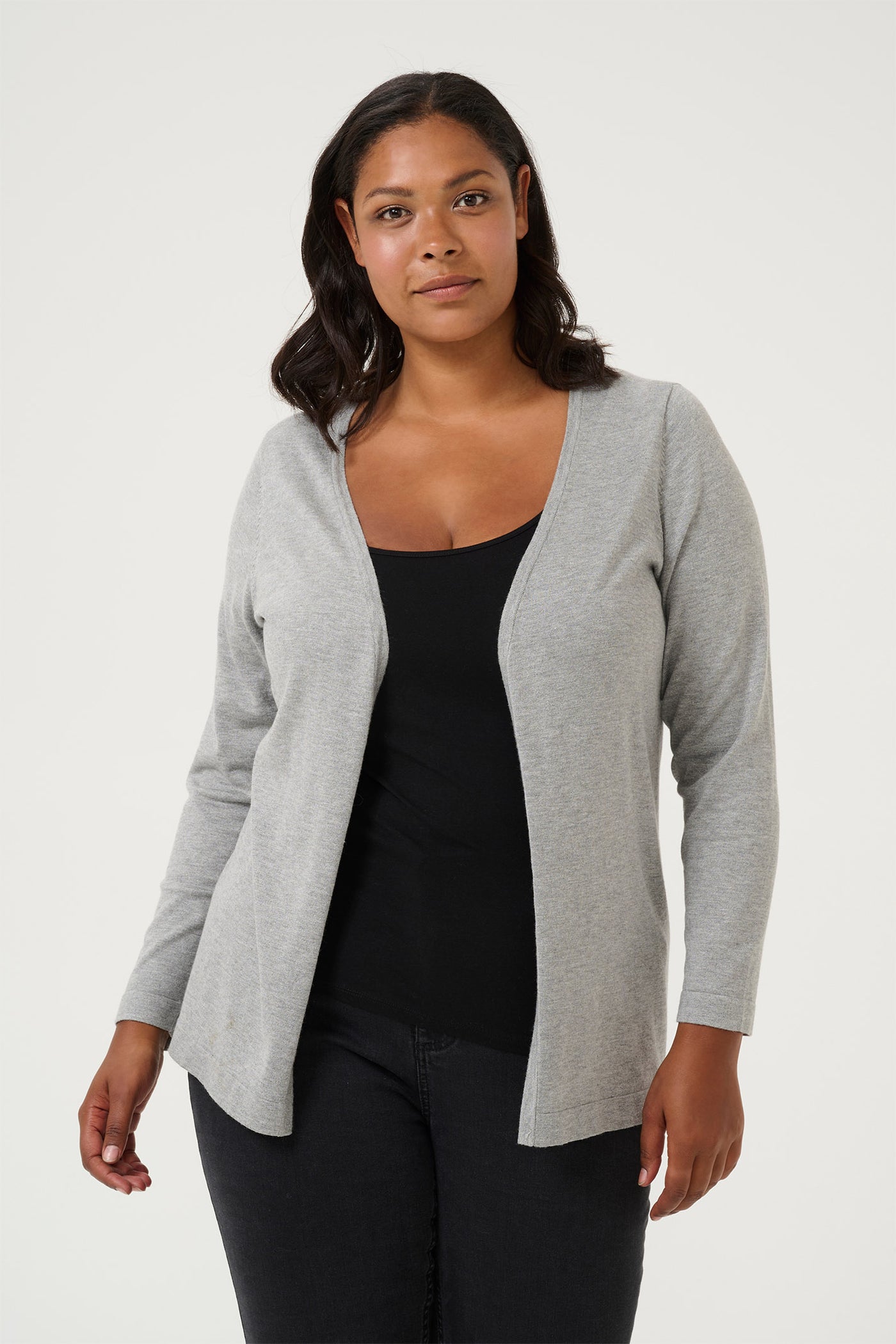 KCfarsia Cardigan Grey Melange - 10580339