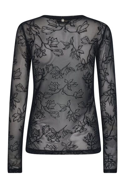 MMLoretta Velvet Leafy Blouse Salute Navy Thumbnail