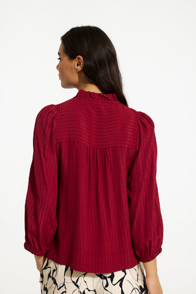 Andrea blouse Burgundy - 16551 Thumbnail