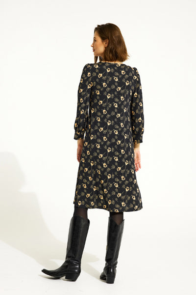 Lucy dress 3/4 sleeves SORT Thumbnail