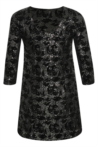KCBrit Sequin Dress Black/dark silver sequin - 10582775 Thumbnail