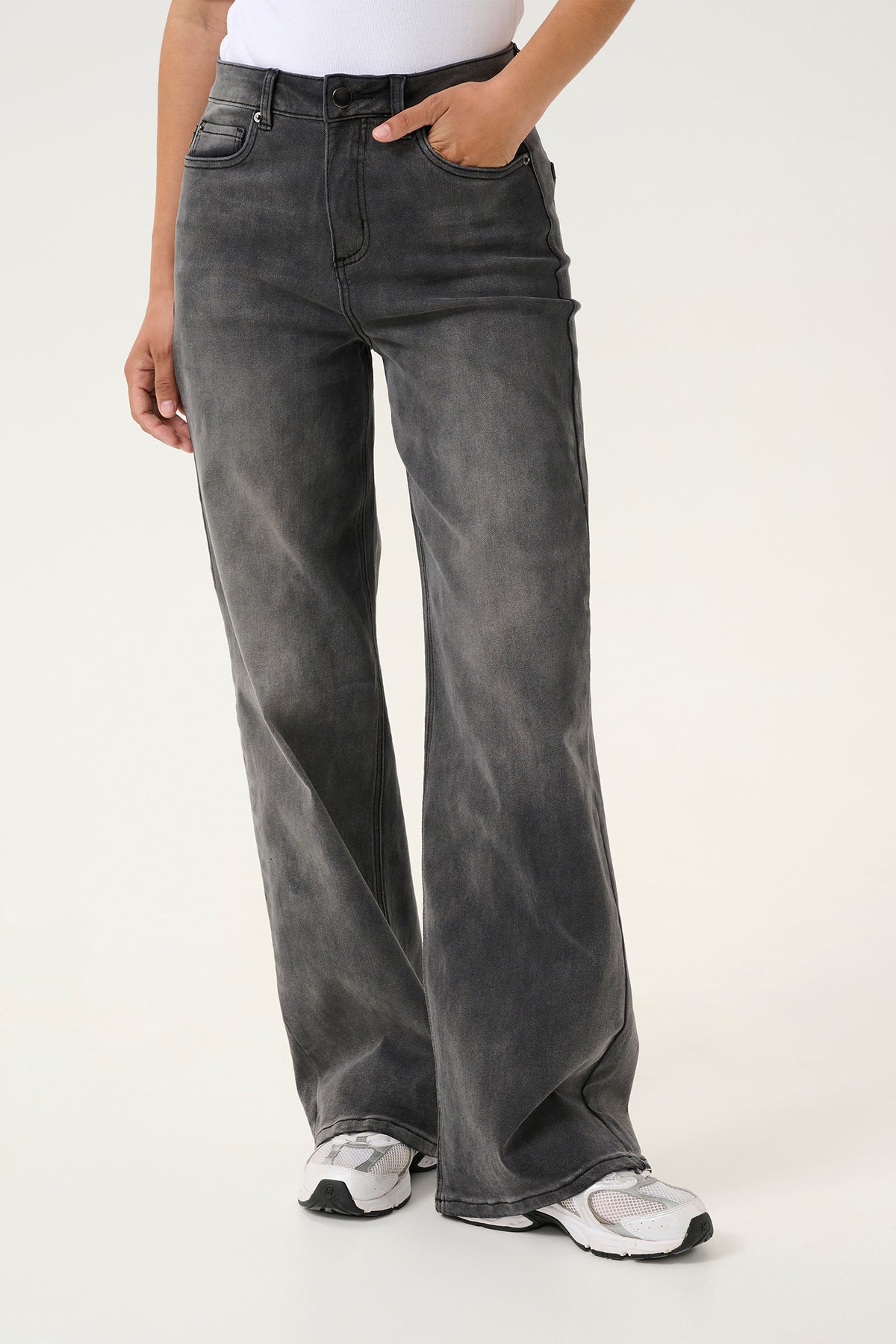 KAsinem High Waist Jeans Medium Grey Denim - 10509518