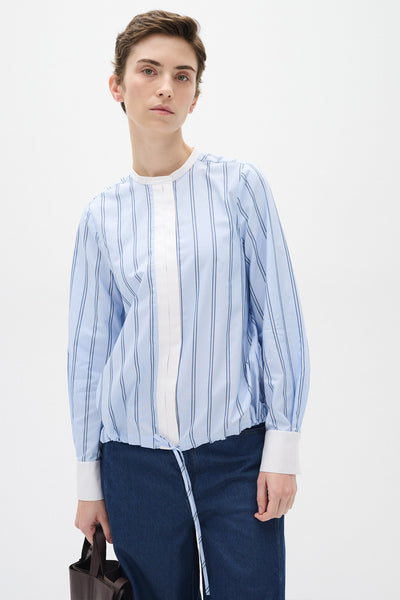 MyleeIW Drawstring Shirt Aqua Blue Thumbnail