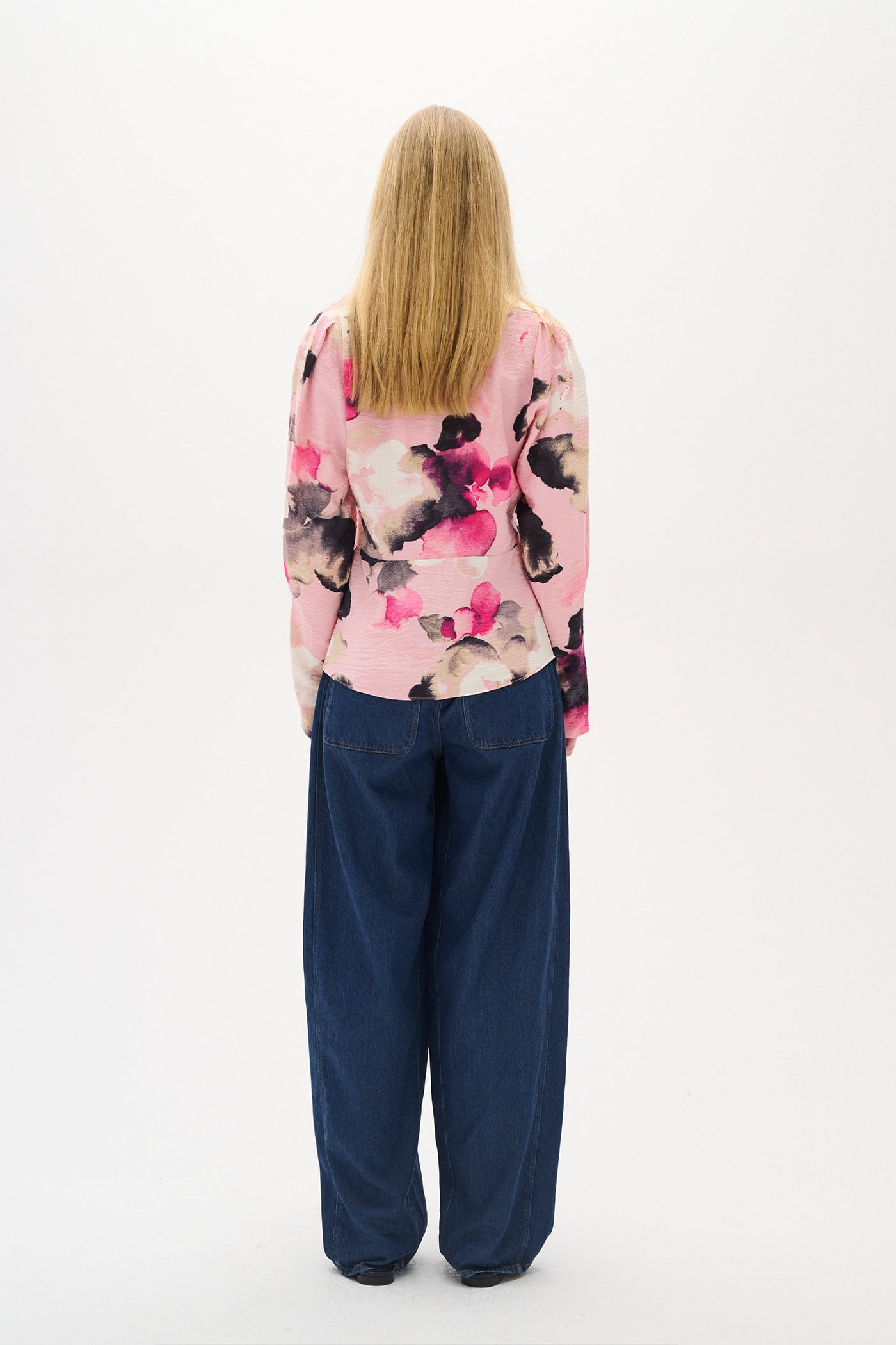 VanillaIW Blouse Pale Pink Flower Clouds - 30109990