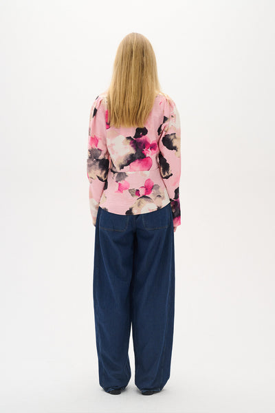 VanillaIW Blouse Pale Pink Flower Clouds - 30109990 Thumbnail