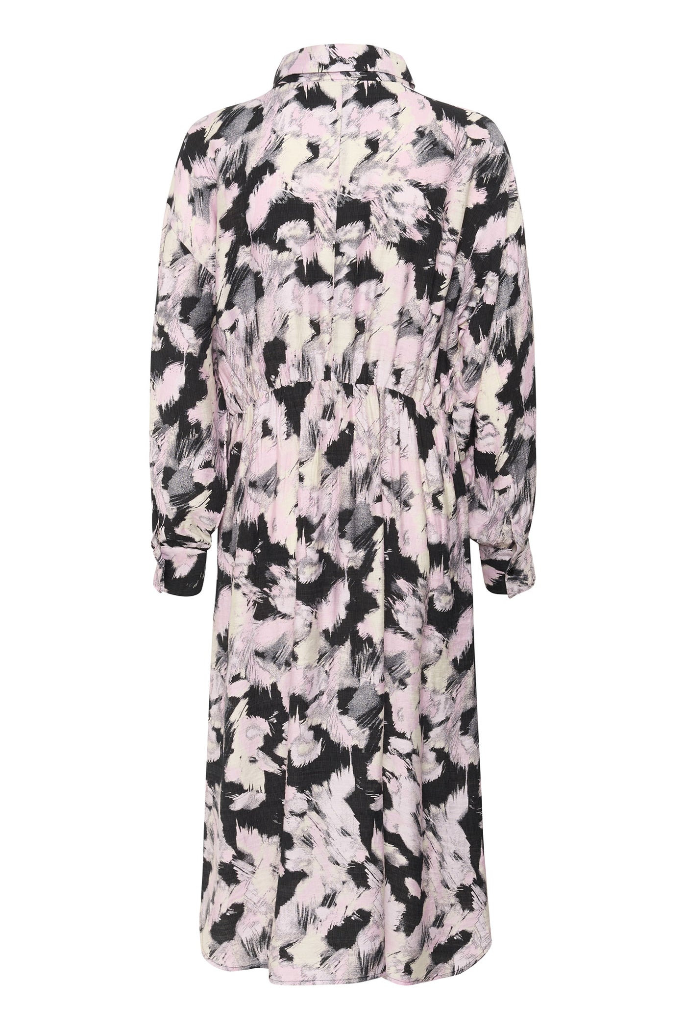 KAvictoria Shirt Dress Black/Pink Graphic Strokes - 10509350