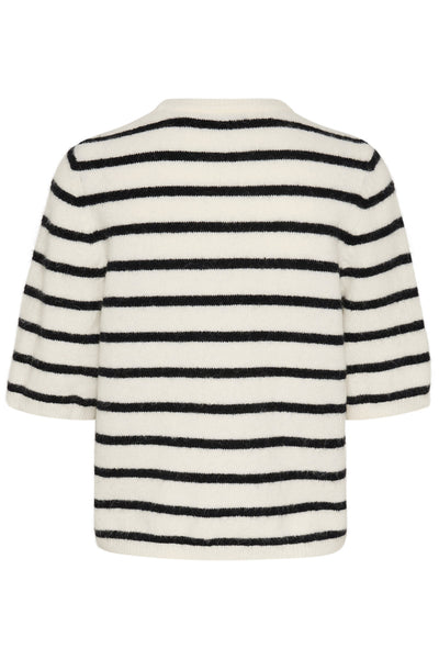 AlphaGZ ss tee striped NOOS Ivory black striped - 10909814 Thumbnail