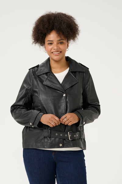 KCsuena Leather Jacket Black deep - 10583129 Thumbnail