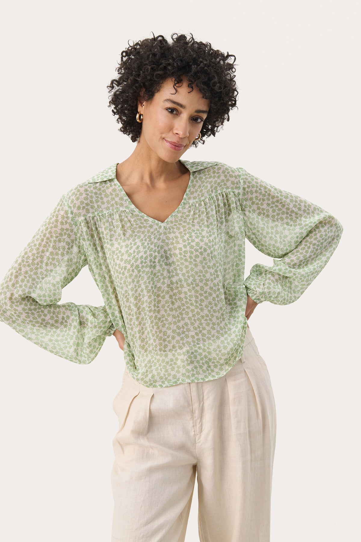 NicholinaPW BL Green Mini Grid Flower - 30309358