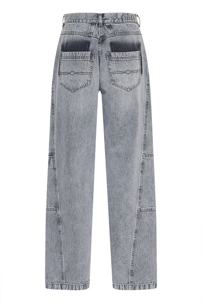 BACAMMIE CURVED JEANS Grey Denim - 50405099 Thumbnail
