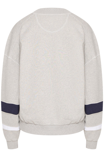 BAFOSSATI  HIGH COLLAR SWEAT Medium Grey Melange - 50405124 Thumbnail