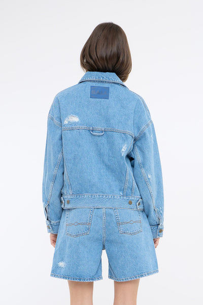 BASERRE CLASSIC DENIM JACKET Light Blue Denim - 50405172 Thumbnail