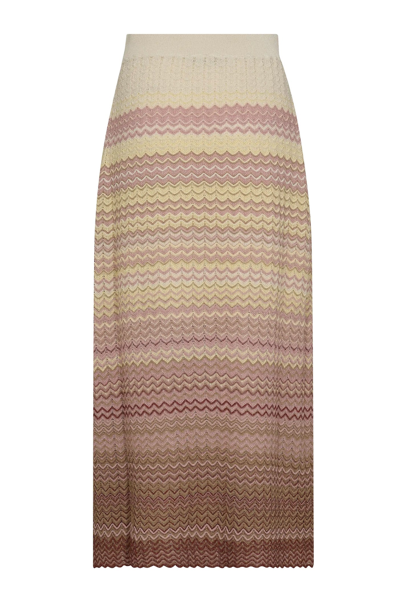 MMHopi Zig Zag Knit Skirt Powder Pink - 170720