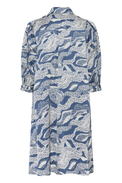 FloretBBTamia dress Blue lace print Thumbnail